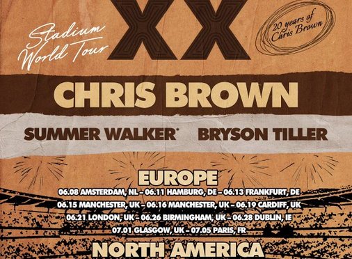 #ChrisBrown ANNOUNCES #BreezyBowlXX stadium tour with #BrysonTiller and #SummerWalker! [details]