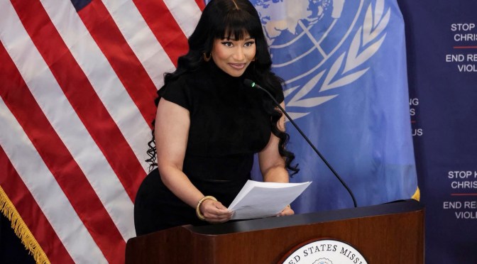 #NickiMinaj SPEAKS at the #UnitedNations about Christian persecution in #Nigeria! [Livestream]