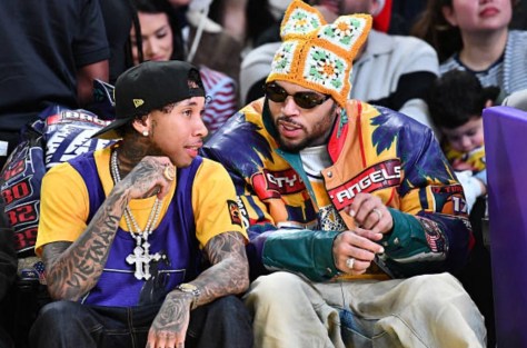 STAR TRACKS: #ChrisBrown & #Tyga SPOTTED at #Lakers game! [pic]
