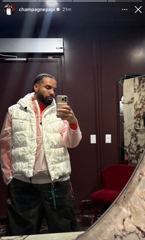 STAR TRACKS: #Drake via IG story! [pic]