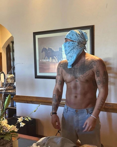 Thirst Trap: #Drake mask on! [pic]