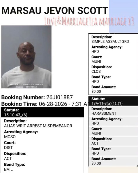 #LAMH News: #MarsauScott ARRESTED in Alabama for Assault! [details]