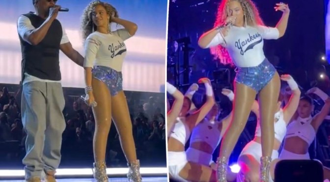 #Beyonce returned to the stage for #JayZ’s Extra Innings finale! [vid]